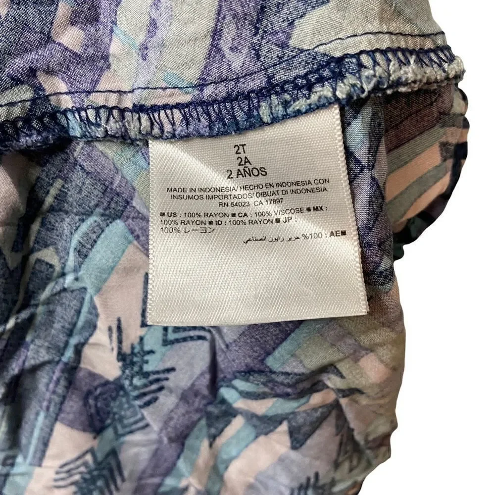 Old Navy Aztec Boho Multi Cool Pattern Dress in Size 2T / 2A.